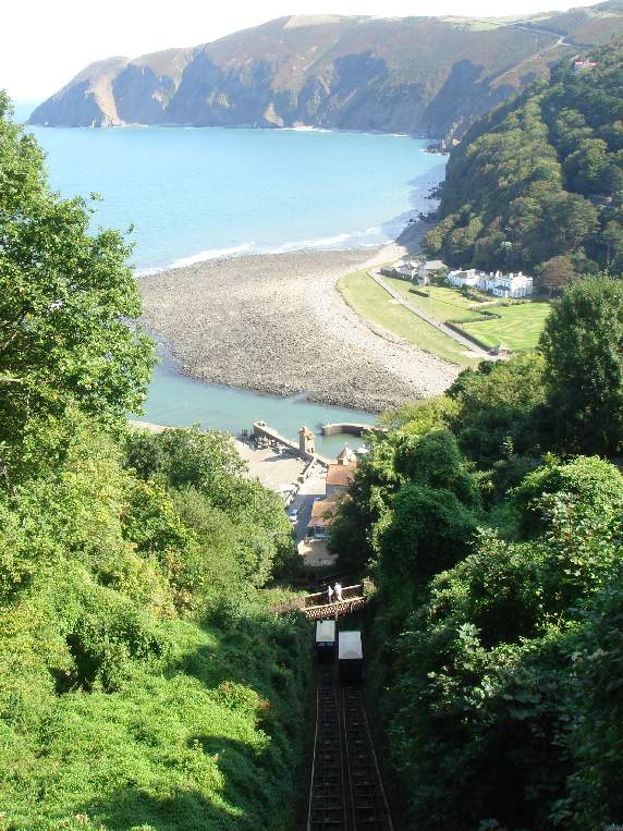 View down to lynmouth